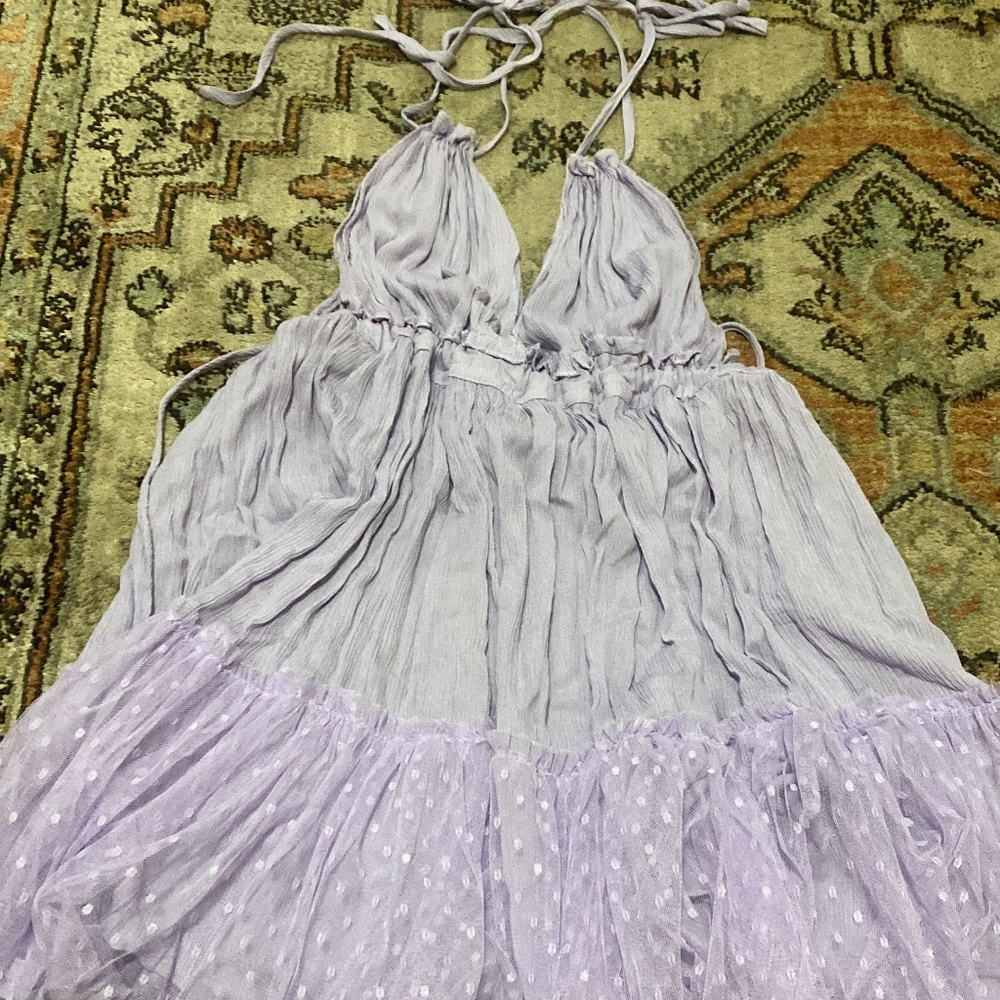 Purple Summer Dress w/ Lace